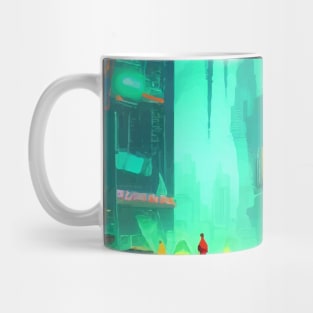 Cool Japanese Neon City Mug